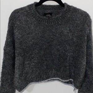 urban outfitters gray fuzzy sweater
